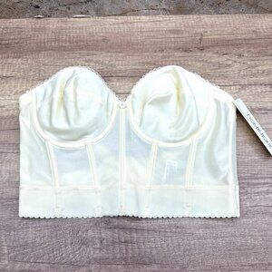 Dominique Intimate Apparel Corset Bra Bustier Womens 40C Cream Strapless Underwi